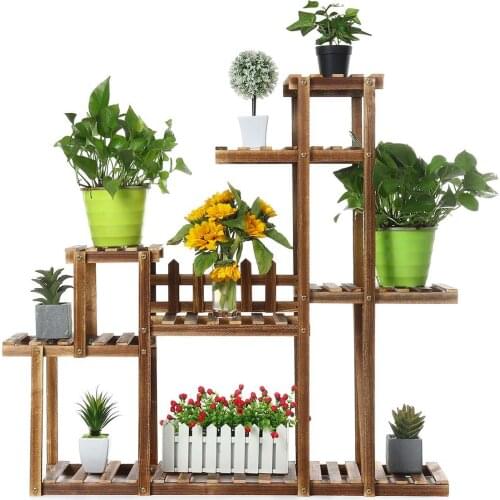 104x25x97cm Multi Tier Flower Plant Holder Stand Rack Wood Shelves balcony flower rack Plant stand Garden Bonsai Display Shelf