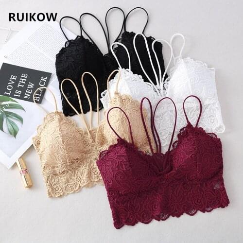 2021 Sexy Thin Bras For Young Girls Summer Beautiful Back Wrapped Cup Lace Gather Big Chest Tube Tops Women Daliy Wear Underwear