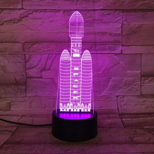 3D Lamp SpaceX Space Launch Vehicle Falcon The Spaceship Battery Powered Battery Powered Dropshipping 2019 Led Night Light Lamp