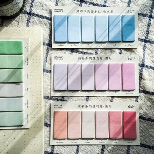 6pcs Iridescent Color Memo Pad Planner Sticker Post Notes Stationery Office Accessories School Supplies kawaii stationery E6914