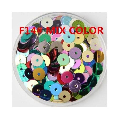 60g/lot 6mm Flat Round Sequins For Craft Bolsa DIY Accessories Mix Colors