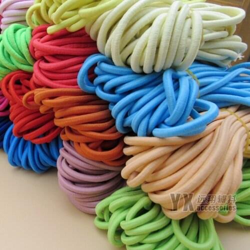Free Shipping 10 meters DIY Good Rubber Materials Round Elastic Cords Band 5mm Thickness For Garment Hair Bags Accessories