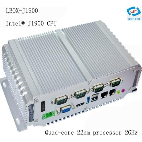 Low Price Fanless Mini Industrial PC With 4Gb ram 64Gb SSD Intel Celeron J1900 Quad Core CPU 5*USB 4*COM X86 Mini Computer