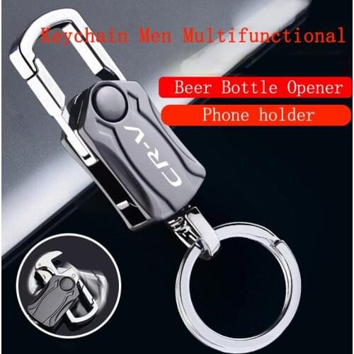 For Honda crv 2020 accessories Beer Bottle Opener Keychain Men Multifunctional Fashion Zinc Alloy Key Ring Car Play Keyring