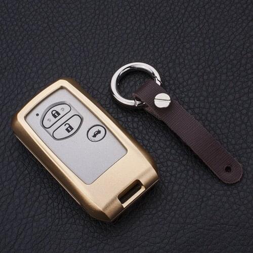 Car key case for Toyota Land Cruiser Camry Highlander Crown Prado Prius Car Keychain case flip key set jacket Cover case