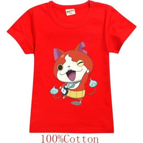Children Cartoon Yo-kai Watch digital printed T-shirt Unisex Kids Summer Short Sleeve T shirt Baby O-Neck Cotton tee Costume