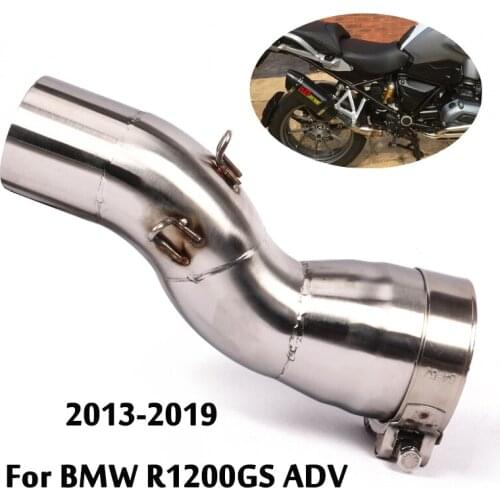 For BMW R1200GS ADV 2013-2019 Motorcycle Exhaust Middle Link Pipe Escape Slip On Connecting Section Stainless Steel Modified
