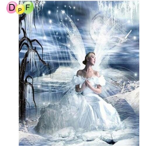 DPF 5D DIY Diamond Mosaic Embroidery Fairy angel diamond painting figure 3D rhinestone cross stitch home decoration gift crafts