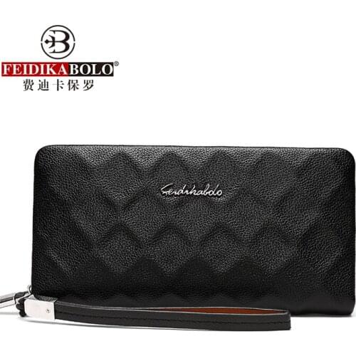 FEIDIKABOLO Boutique Mens Business Clutch 2018 New Fashion High Quality Casual Personality Mobile Wallet