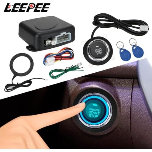 Engine Push Button 12V Entry Ignition Starter Switch Keyless Entry Starter Antitheft System Car Alarm One Start Stop Button
