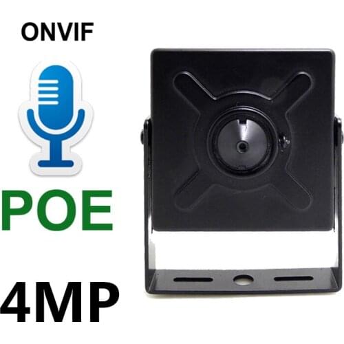 4MP POE Onvif built-in Microphone Small mini Video security camera Onvif indoor CCTV IP camera