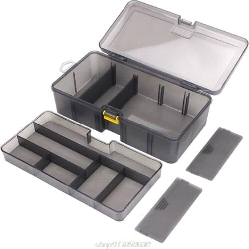 Multi-division Dual Layer Tool Storage Box Multifunctional Organize Fishing Lure Hooks Arrange Case Durable D16 20 Dropshipping