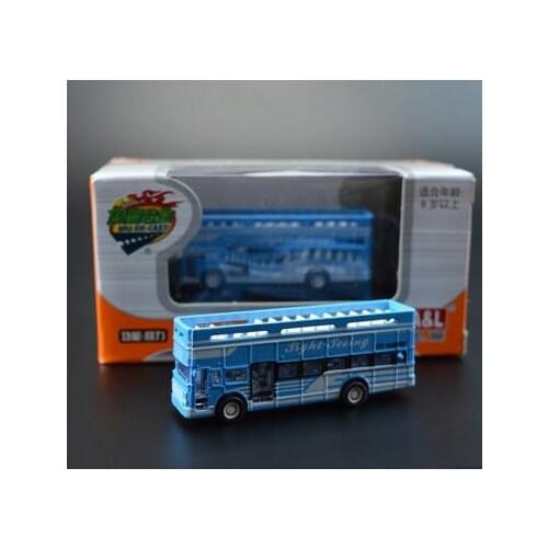 1:64 alloy double decker bus models , high metal casting simulation toy car,with sliding function , free shipping