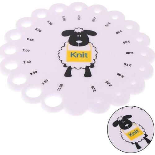 Plastic Needle Gauge Ruler Knitting Knit Measure Size 2.0 -10mm Sewing Fabric Accessory