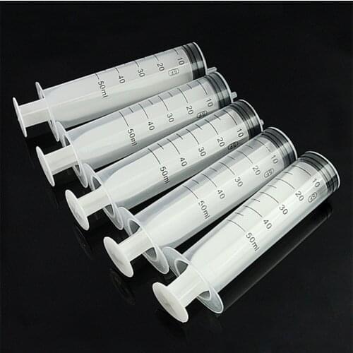 50ml Plastic Nutrient Syringes Syringes Industrial Disposable Hydroponics 10Pcs Analyze Measuring Solute Mixture Ink Cartridge
