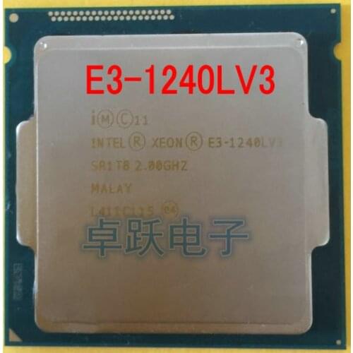 Intel Xeon E3-1240LV3 CPU 2.00GHz 8M 25W LGA1150 E3-1240L V3 Quad-core Desktop processor E3 1240L V3 Free shipping E3 1240LV3