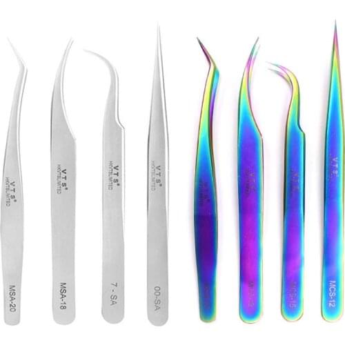 Professional Eyelash Tweezers 3D Volume Eyelash Extension Tweezer Excellent Closure Fan Lash Eyebrow Tweezers Eye Makeup Tools