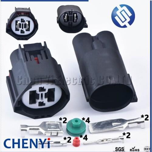 1 Set 4 Pin female auto Waterproof Wire Connector car radiator fan Socket Plug For Ford Focus Volvo Land Rover 7283-8497-90