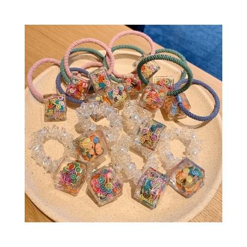 Colored Telephone Wire Elastic Hair Bands For Girls Headwear Ponytail Holder Rubber Bands Women Hair Accessories