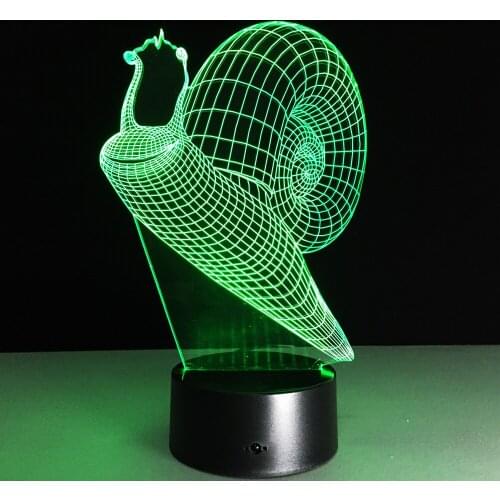 7Colors Change LED Night Light Cute Snail Table Lamp Children Kids Baby Sleeping Bedroom USB Battery Novel Reading Animal Lights