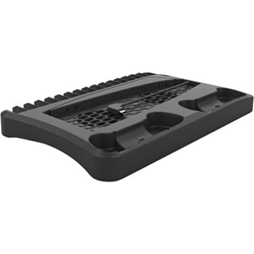For PS5 Host Universal Multi-Function Cooling Fan Base, with Disc Storage Rack for PS5 Game Handle Two Chargers