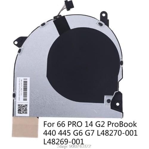 Laptop CPU Cooling Fan Cooler for ZHAN 66 PRO 14 G2 ProBook 440 445 446 G6 G7 L48270-001 L48269-001 D17 20 Dropship