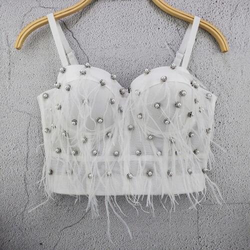 Vintage 2020 New Sexy Bustiers Gothic Feather Corset Top Red Black Overbust Corsets Women Sexy Goth Steampunk Floral Crop Tops