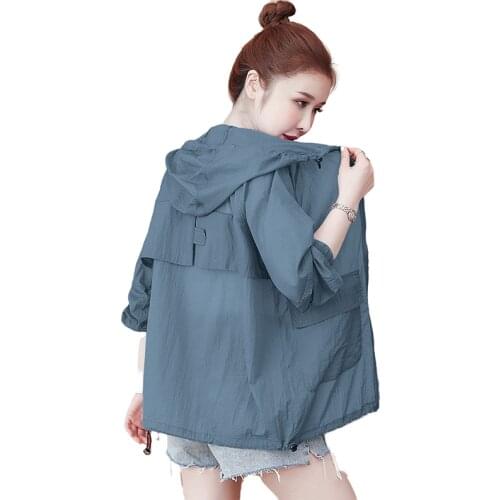 Lady Long-Sleeved Sun Protection Tops 2021 New Fashion Summer Women Anti-Ultraviolet Breathable Thin Short Sun Protection Jacket