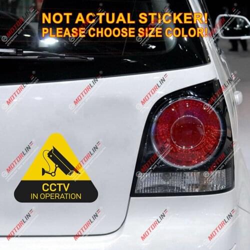 CCTV Security Camera Sign 24HR Surveillance Decal Sticker reflective glossy style e pick size