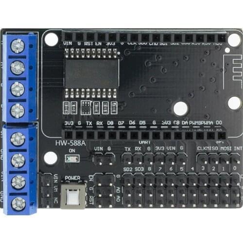 10pcs/lot NodeMCU Motor Shield Board L293D for ESP-12E from ESP8266 esp 12E kit diy rc toy wifi rc smart car remote control