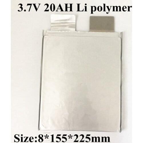 10pcs High Quality Li-polymer Battery 3.7v 20Ah 3C Rate Light Weight Diy for 36v Electric Wheelchair/Golf Cart/Sea Fishing Boat