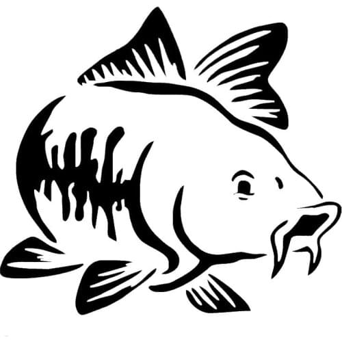 15*15 CM Hot Sale Carp Fishing Car Vinyl Decal Art Sticker Kayak Fishing Car Truck Boat Tribal Car Sticker Accessories