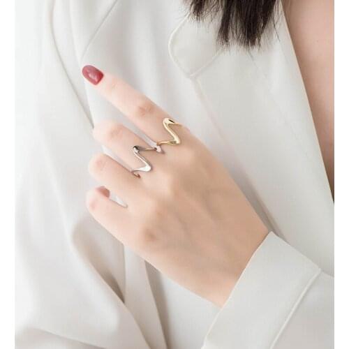 2021 New Fashion Simple Geometric Rings Opening Midi Rings for Women Jewelry Accessories Birthday Gifts