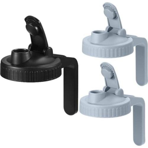 3 Pieces of Regular Mouth Mason Jar Flip Lid with Handle, Leak-Proof Seal, Easy to Pour Nozzle (Canister Not Included)