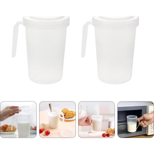 4 Pcs Glasses Portable Water Cups Microwave Cups (Transparent)