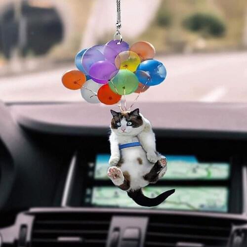80% Dropshipping!!Pendant Colorful Balloon Cat Ornamental Acrylic Car Interior Hanging Ornaments for Home