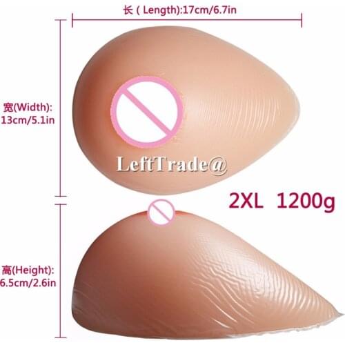 Big DD 1200g realistic crossdresser breast forms transgender silicone artificial boobs halloween party cosplay use