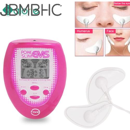 Electric Slim Face Massager V-Face Trainer Facial Lifting Jawline Muscle EMS Face Pulse Muscle Stimulator With Electrode Pads