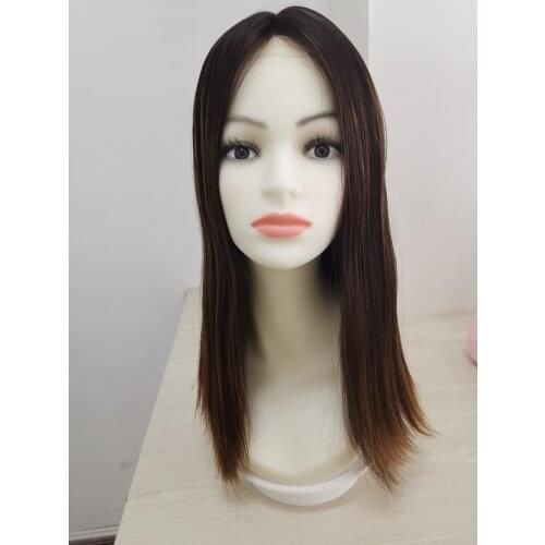 Alishevy silk top + ear to ear lace width 2cm looks more natural jewish wig kosher wig Best Sheitels