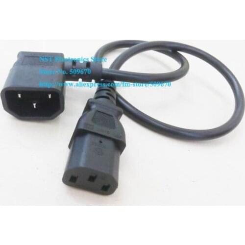 60CM Length Right Angled IEC 320 C14 Male to C13 Female Cord, C14 to C13 Power Extension Cable For PDU UPS/Free Shipping/10PC