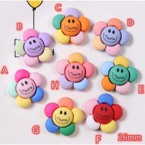 Cabochon Sunflower 20pcs Colorful Rainbow Resin Phone Party Decoration Scrapbook Craft DIY Accessories Flatback Cabochons