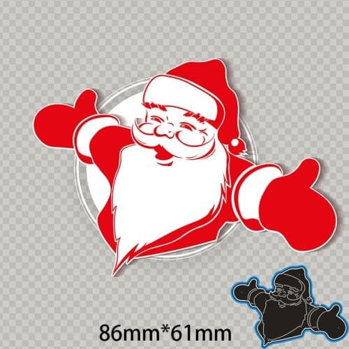 86*61mm Santa Claus in Christmas Metal Dies for 2020 New Stencils DIY Scrapbooking Paper Cards Craft Making New Craft Decoration
