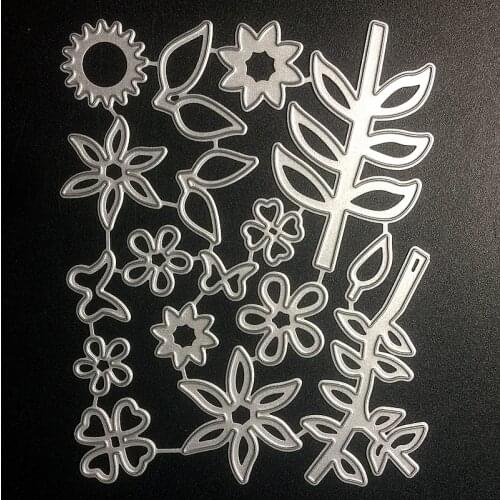SCD1145 FLOWERS Metal Cutting Dies For Scrapbooking Stencils DIY Album Cards Decoration Embossing Folder Craft Die Cuts Tools