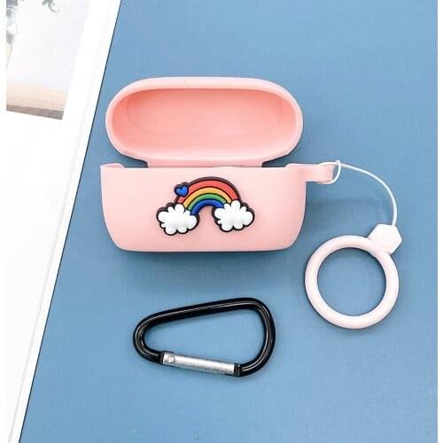 Cute Silicone Cover for Jabra Elite 75T / Active 75T Case Wireless Headphone Case Bluetooth Earphone Charging Box Headset Bag