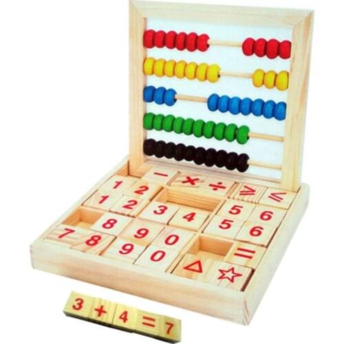 Multifunction Drawing Board knowledge Cognition Abacus Wooden Montessori Early Educational Counting Math Toys For Children Gift