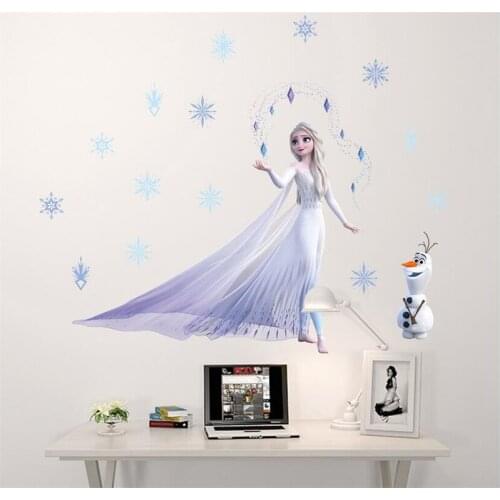 Frozen Wall Stickers For Kids Room Girl Gift Bedroom Wall Decoration Movie Posters Door Sticker