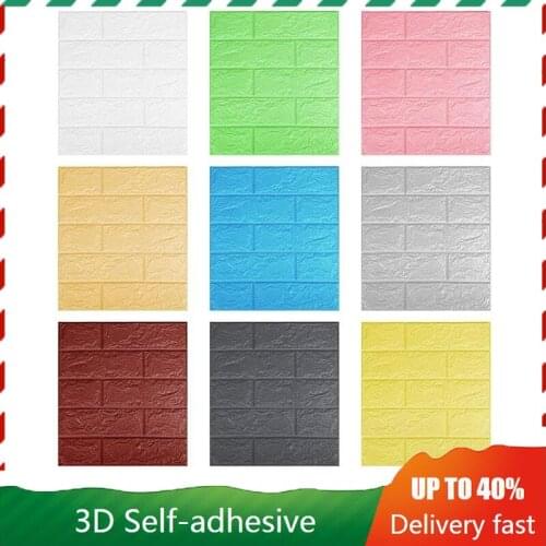 New 3d Brick Wall Stickers Wallpaper Decor Foam Waterproof Wall Covering Wallpaper for Kids Living Room Diy Background