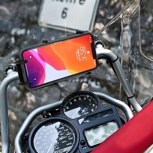 NEW Black Motorcycle Mobile Phone Holder Mount Navigation Bracket GPS FOR BMW FOR HONDA FOR YAMAHA FOR KAWASAKI