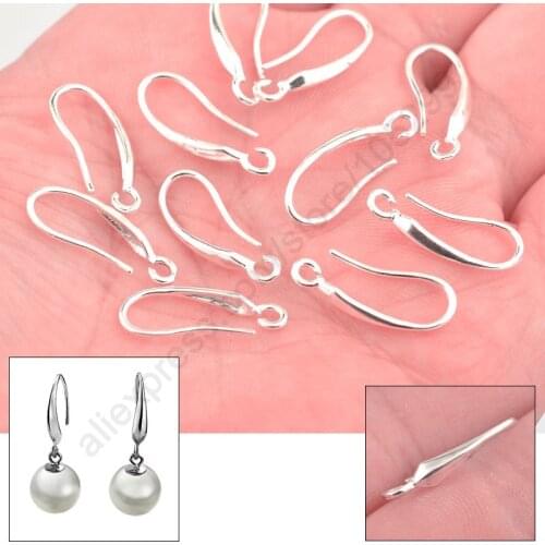 Wholesale 100Pcs Lot DIY Making Jewelry Earring Findings 925 Sterling Silver Ear Hook Earwires Accessory For Crystal Women