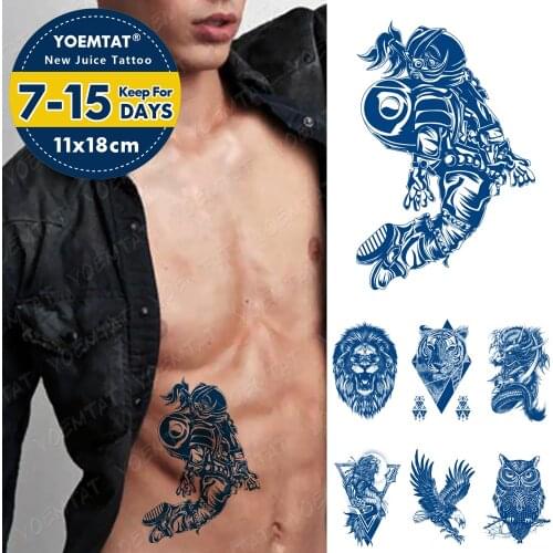 Semi-permanent Tattoos Body Art Waterproof Temporary Tattoo Sticker Mechanical Bionic Tatoo Arm Fake Robot Totem Tatto Men